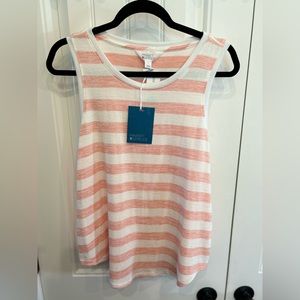 Market & Spruce pink and white striped tank top size large